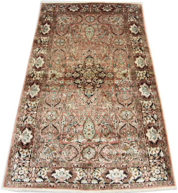 Teppich »Kaschmir Seide Teppich handgeknüpft braun«, morgenland, rechteckig, Höhe 7 mm-Teppiche-Inspirationen