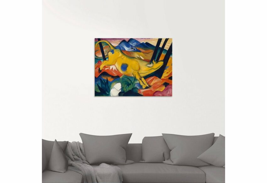 Artland Glasbild »Die gelbe Kuh. 1911«, Haustiere (1 Stück)-Bilder-Ideen für dein Zuhause von Home Trends