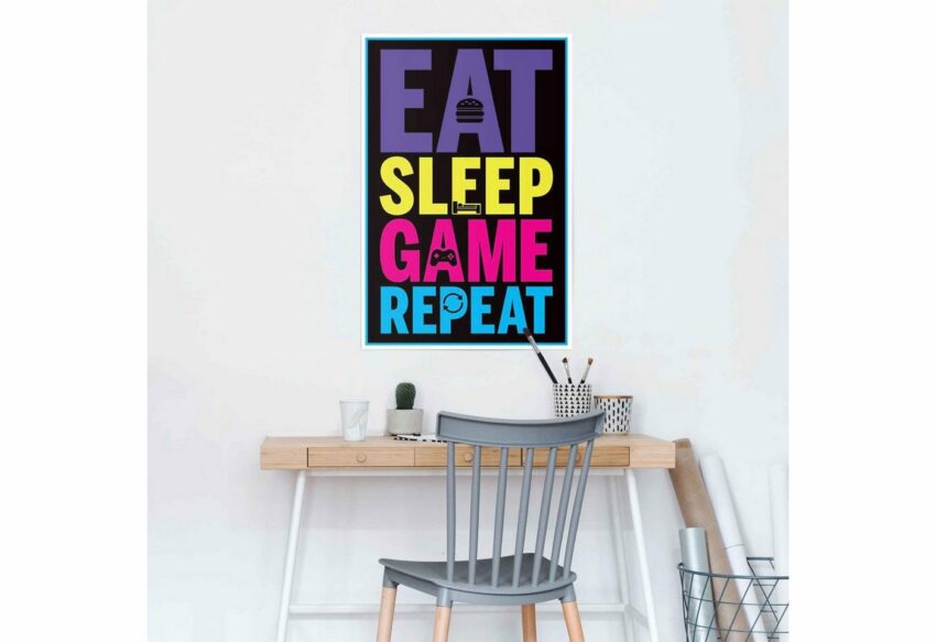 Reinders! Poster »Eat sleep game repeat«, (1 Stück)-Bilder-Ideen für dein Zuhause von Home Trends