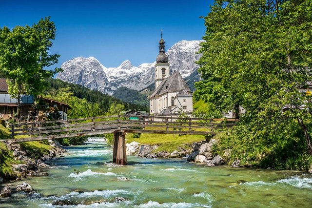 Papermoon Fototapete »Bavarian Alps«, glatt-Tapeten-Inspirationen