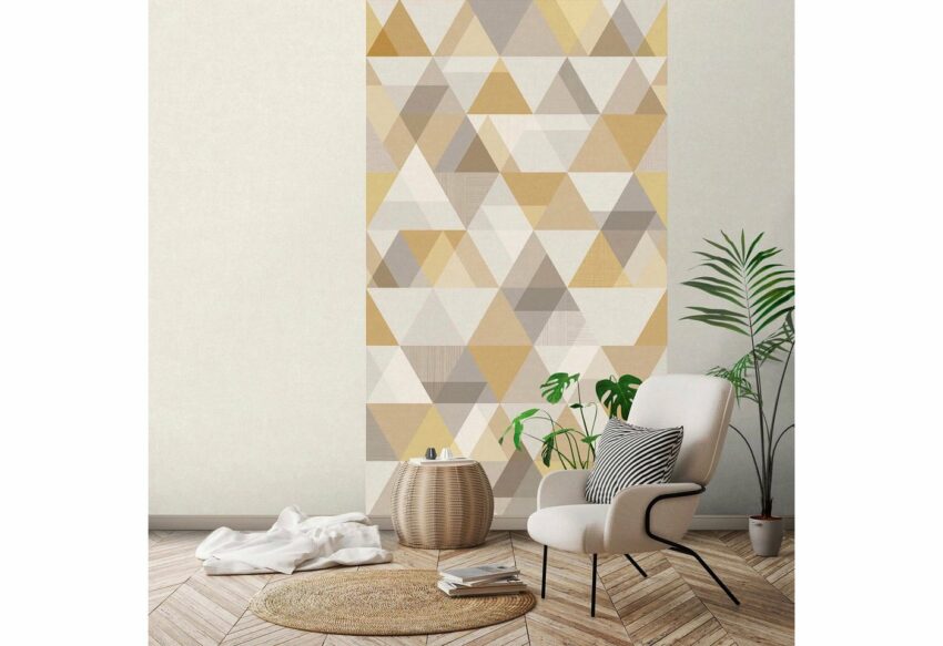 Bodenmeister Fototapete »Dreiecke gold beige«-Tapeten-Ideen für dein Zuhause von Home Trends