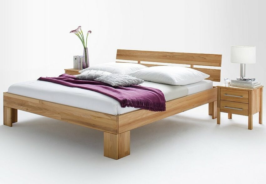Home affaire Massivholzbett »Modesty II«, aus massiver Kernbuche, in verschiedenen Breiten, mit Metallbeschlägen-Betten-Ideen für dein Zuhause von Home Trends