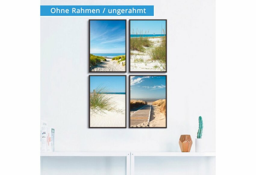 Artland Poster »Strand und Sanddünen«, Strand (4 Stück), Poster, Wandbild, Bild, Wandposter-Bilder-Ideen für dein Zuhause von Home Trends
