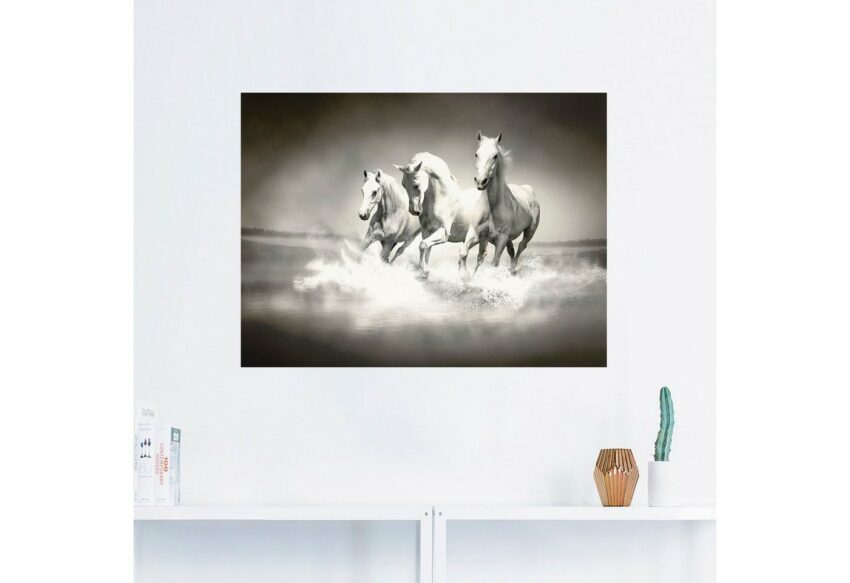 Artland Wandbild »Herde von weißen Pferden«, Haustiere (1 Stück), in vielen Größen & Produktarten - Alubild / Outdoorbild für den Außenbereich, Leinwandbild, Poster, Wandaufkleber / Wandtattoo auch für Badezimmer geeignet-Bilder-Ideen für dein Zuhause von Home Trends