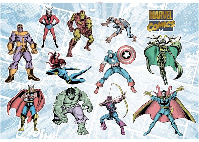 Komar Wandtattoo »Marvel Comics Collection« (11 Stück), 100 x 70 cm-Wandtattoos-Inspirationen