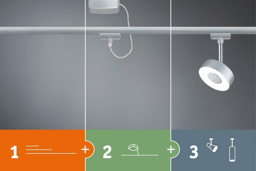 Paulmann Schienensystem-Leuchten »URail Set Pure II Chrom matt ohne Leuchtmittel max. 10W GU10«, 100 Zentimeter, (1-tlg)-Lampen-Ideen für dein Zuhause von Home Trends