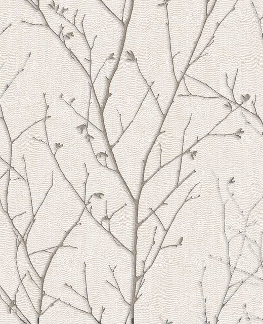 Boutique Vliestapete »Water Silk Sprig ivory«, geprägt, 1000 cm Länge-Tapeten-Inspirationen