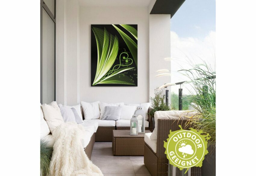 Artland Wandbild »Grünes Herzblatt dekorativ«, Spa Bilder (1 Stück), in vielen Größen & Produktarten - Alubild / Outdoorbild für den Außenbereich, Leinwandbild, Poster, Wandaufkleber / Wandtattoo auch für Badezimmer geeignet-Bilder-Ideen für dein Zuhause von Home Trends