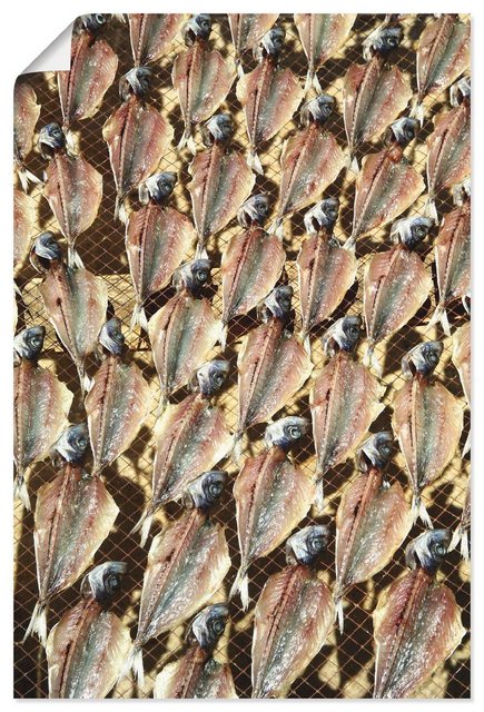 Artland Wandbild »Sonnen getrocknete Fische in Portugal«, Fisch & Meeresfrüchte (1 Stück), in vielen Größen & Produktarten - Alubild / Outdoorbild für den Außenbereich, Leinwandbild, Poster, Wandaufkleber / Wandtattoo auch für Badezimmer geeignet-Bilder-Inspirationen