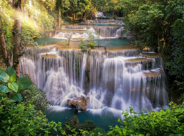 Papermoon Fototapete »Huay Mae Khamin Waterfall«, glatt-Tapeten-Inspirationen