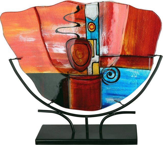 GILDE GLAS art Dekovase »New Life 1«, handbemalt mit Fusingglas-Elementen-Blumenvasen-Inspirationen