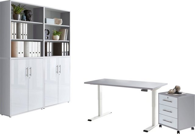 BMG Büromöbel-Set »Tabor«, (Set, 6-St), mit elektrisch höhenverstellbarem Schreibtisch-Büromöbel-Sets-Inspirationen
