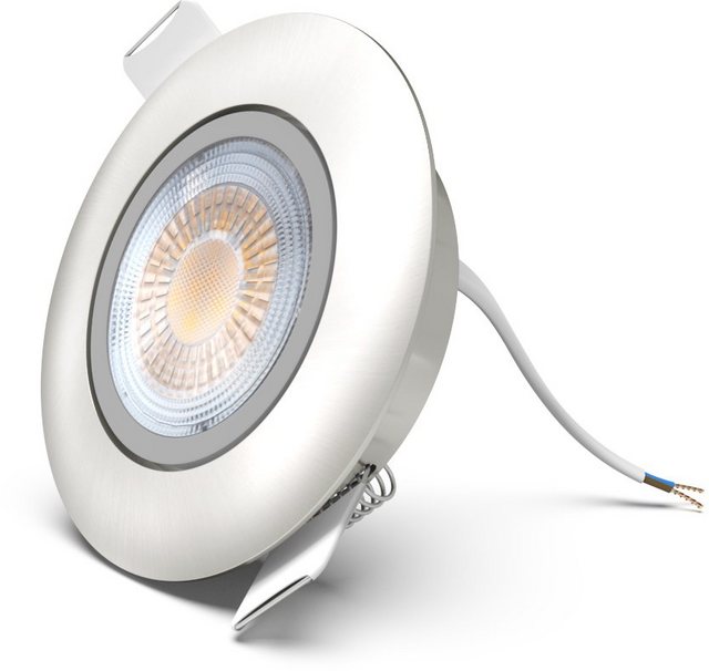 B.K.Licht LED Einbauleuchte, LED Einbaustrahler schwenkbar ultra flach 5x LED-Modul 5W 450lm 3000K Einbauspots IP23-Lampen-Inspirationen