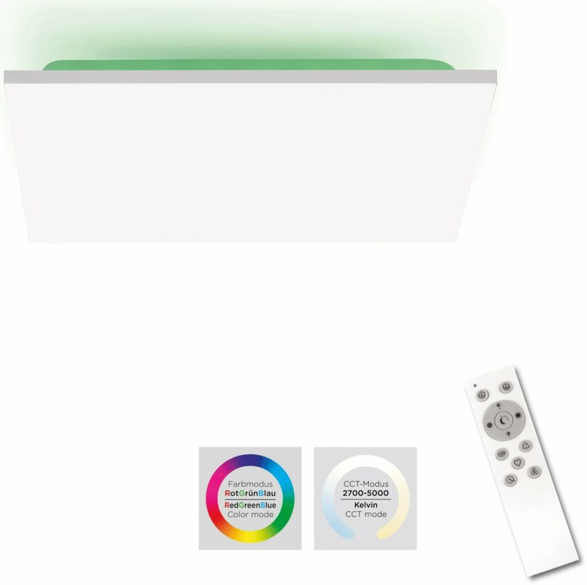 my home LED Deckenleuchte »Floki«, Rahmenlose Deckenlampe weiß L 45 x B 45 cm, Deckenpanel mit Farbtemperatursteuerung CCT und RGB Backlight, dimmbar, Memory-Funktion-Lampen-Ideen für dein Zuhause von Home Trends