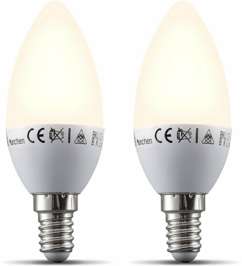 B.K.Licht LED-Leuchtmittel, E14, 2 Stück, Warmweiß, Smart Home LED-Lampe RGB WiFi App-Steuerung dimmbar Glühbirne 5,5W 470 Lumen-Leuchtmittel-Ideen für dein Zuhause von Home Trends