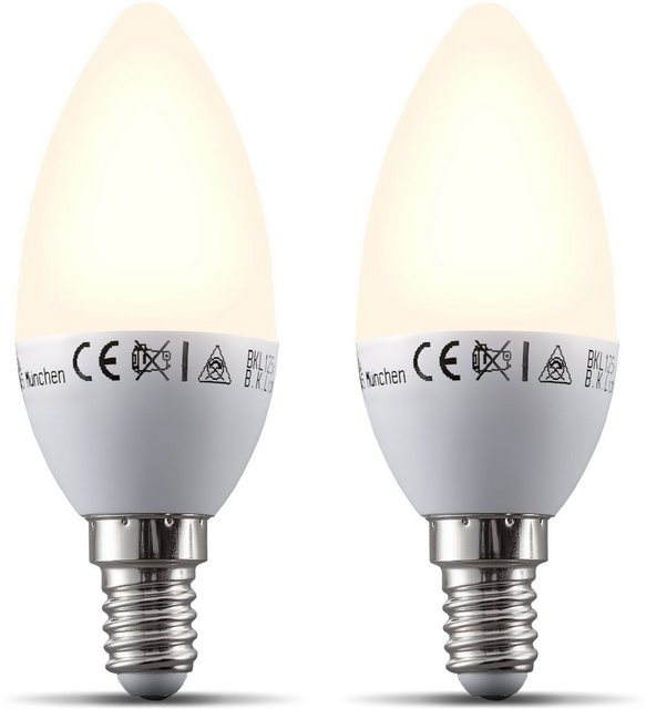 B.K.Licht LED-Leuchtmittel, E14, 2 Stück, Warmweiß, Smart Home LED-Lampe RGB WiFi App-Steuerung dimmbar Glühbirne 5,5W 470 Lumen-Leuchtmittel-Inspirationen
