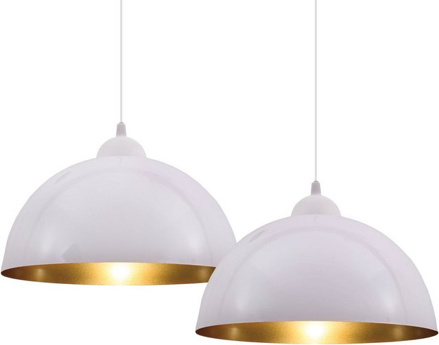 B.K.Licht Pendelleuchte »Auriga«, Design Hängelampe Hängeleuchte weiß-gold Wohnzimmer Esszimmer E27-Lampen-Inspirationen