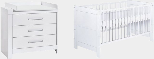 Schardt Babymöbel-Set »Nordic White«, (Spar-Set, 2-St), mit Kinderbett und Wickelkommode, Made in Germany-Babymöbel-Sets-Inspirationen