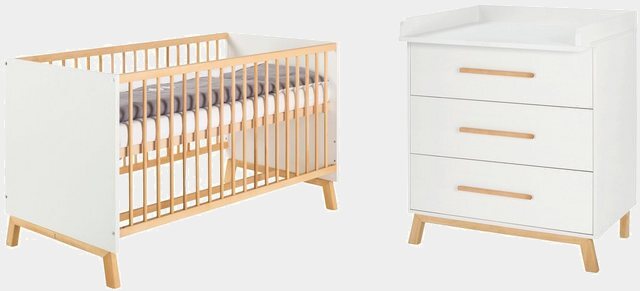 Schardt Babymöbel-Set »Sienna White«, (Spar-Set, 2-St), mit Kinderbett und Wickelkommode, Made in Germany-Babymöbel-Sets-Inspirationen