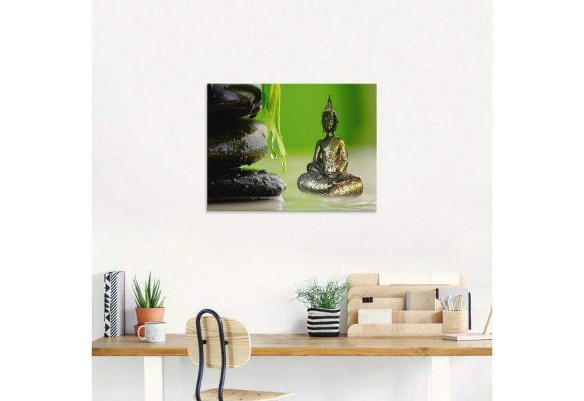 Artland Glasbild »Buddha und Steine«, Religion (1 Stück)-Bilder-Ideen für dein Zuhause von Home Trends