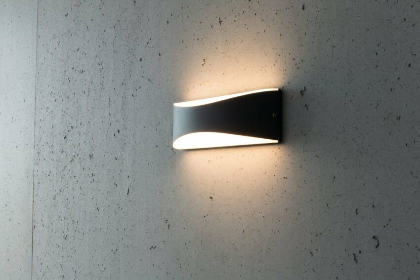 HEITRONIC LED Wandleuchte »Milano«, Wandlampe, Außenlampe, matte Lichtaustrittsfläche nach oben und unten-Lampen-Ideen für dein Zuhause von Home Trends