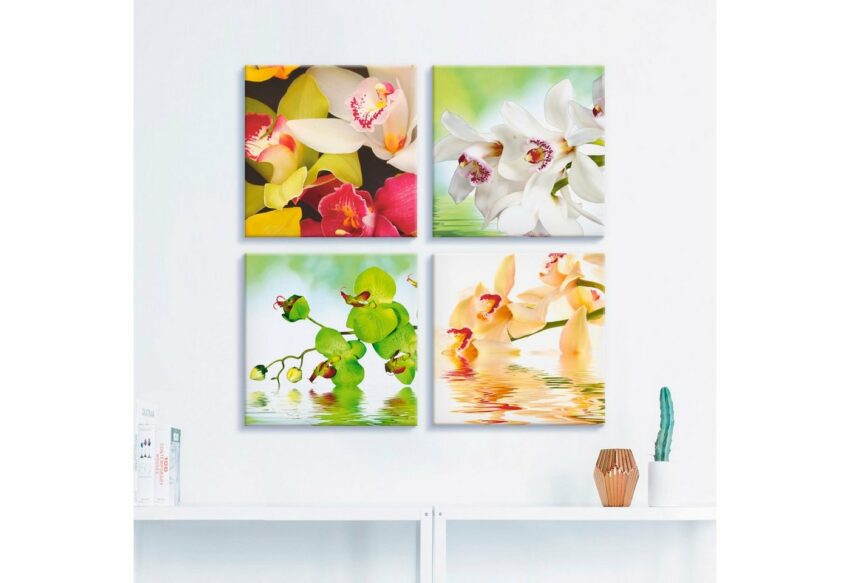 Artland Leinwandbild »Orchideen Blumen«, Blumen (4 Stück)-Bilder-Ideen für dein Zuhause von Home Trends