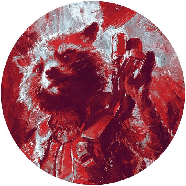Komar Fototapete »Avengers Painting Rocket Raccoon«, glatt, bedruckt, Comic, Retro, mehrfarbig, BxH: 128x128 cm, selbstklebend-Tapeten-Inspirationen
