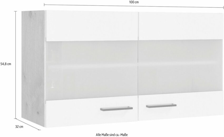 Flex-Well Glashängeschrank »Morena« 100 cm breit, mit Glastüren-Schränke-Ideen für dein Zuhause von Home Trends