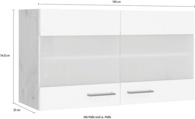 Flex-Well Glashängeschrank »Morena« 100 cm breit, mit Glastüren-Schränke-Inspirationen