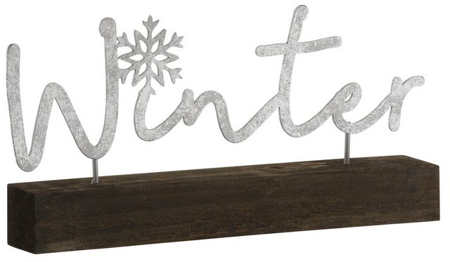 Dekoobjekt »Schriftzug Winter«, aus Holz und Metall, Länge ca. 29 cm-Deko-Objekte-Inspirationen