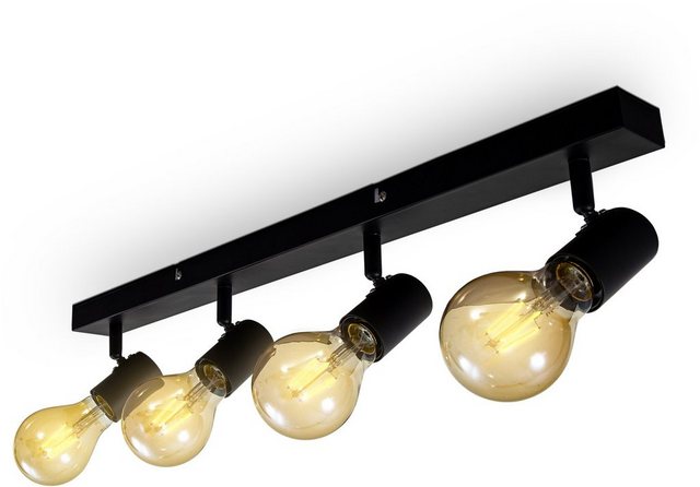 B.K.Licht LED Deckenspots, LED Vintage Deckenlampe Retro Deckenleuchte schwarz Industrie E27-Lampen-Inspirationen