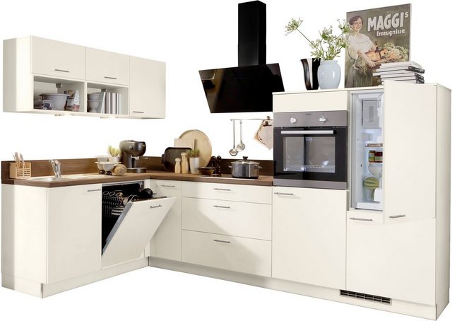 Express Küchen Winkelküche »Scafa«, mit E-Geräten, vormontiert, mit Vollauszügen und Soft-Close-Funktion, Stellbreite 305 x 185 cm-Küchenzeilen-Inspirationen