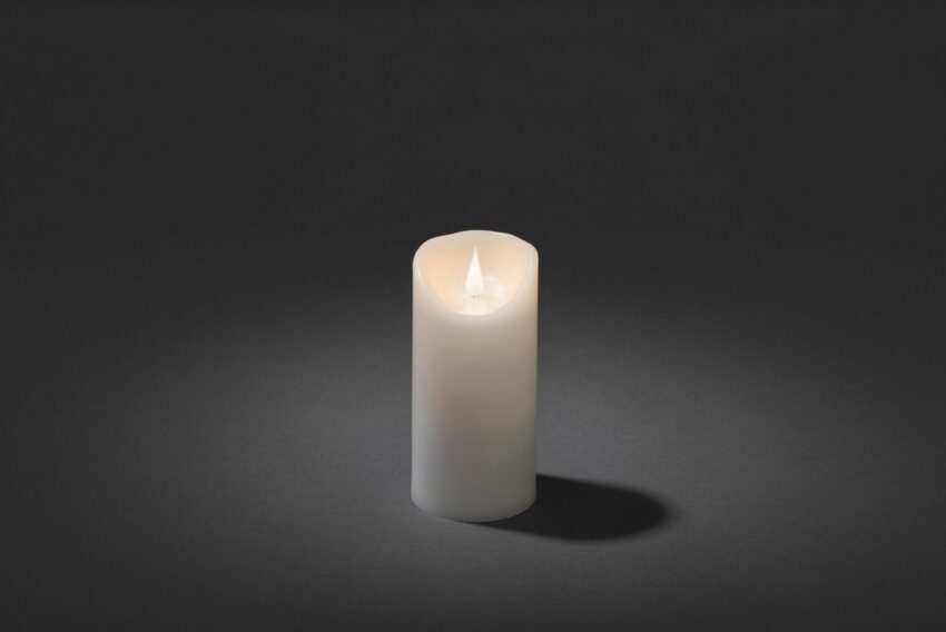 KONSTSMIDE LED-Kerze (1-tlg), LED Echtwachskerze, weiß, mit 3D Flamme, Ø 7,5 cm, Höhe: 15,5 cm-Kerzen-Ideen für dein Zuhause von Home Trends