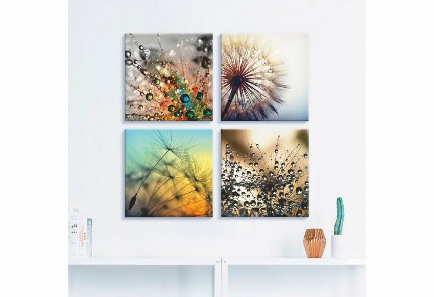 Artland Leinwandbild »Pusteblume,Nahaufnahme Löwenzahn«, Blumen (4 Stück)-Bilder-Ideen für dein Zuhause von Home Trends