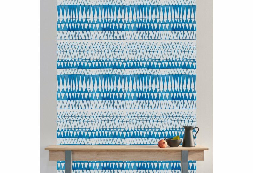 queence Vinyltapete »Muster-Blau«, 90 x 250 cm, selbstklebend-Tapeten-Ideen für dein Zuhause von Home Trends