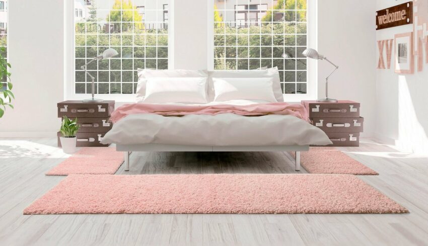 Bettumrandung »Shaggy 30« Home affaire, Höhe 30 mm, gewebt, 2- oder 3-teilig, Bettvorleger, Läufer-Set für das Schlafzimmer-Teppiche-Ideen für dein Zuhause von Home Trends