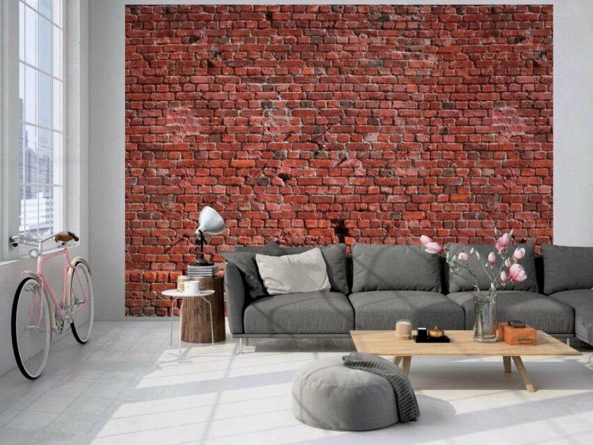 living walls Fototapete »Klinker Backstein«, glatt, (1 St), 350 x 255 cm-Tapeten-Ideen für dein Zuhause von Home Trends