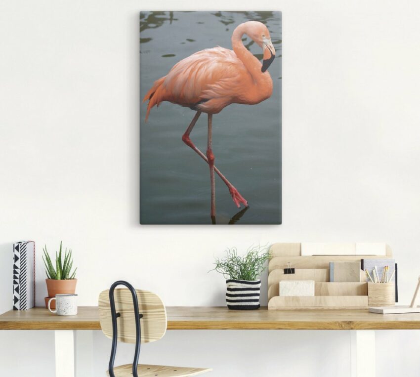 Artland Wandbild »Flamingo Balance«, Vögel (1 Stück), in vielen Größen & Produktarten -Leinwandbild, Poster, Wandaufkleber / Wandtattoo auch für Badezimmer geeignet-Bilder-Ideen für dein Zuhause von Home Trends