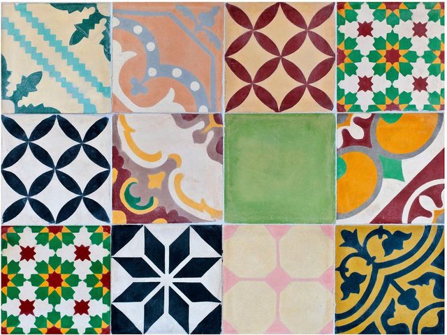 Platzset, »Mosaik, grün«, Contento, (Set, 4-St), für innen und außen geeignet, wasserabweisend-Tischsets-Inspirationen