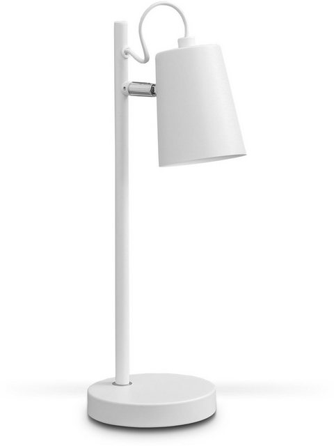 B.K.Licht LED Tischleuchte, LED Tischlampe Weiß Leselampe Schreibtisch-Lampe Schwenkbar E14-Lampen-Inspirationen