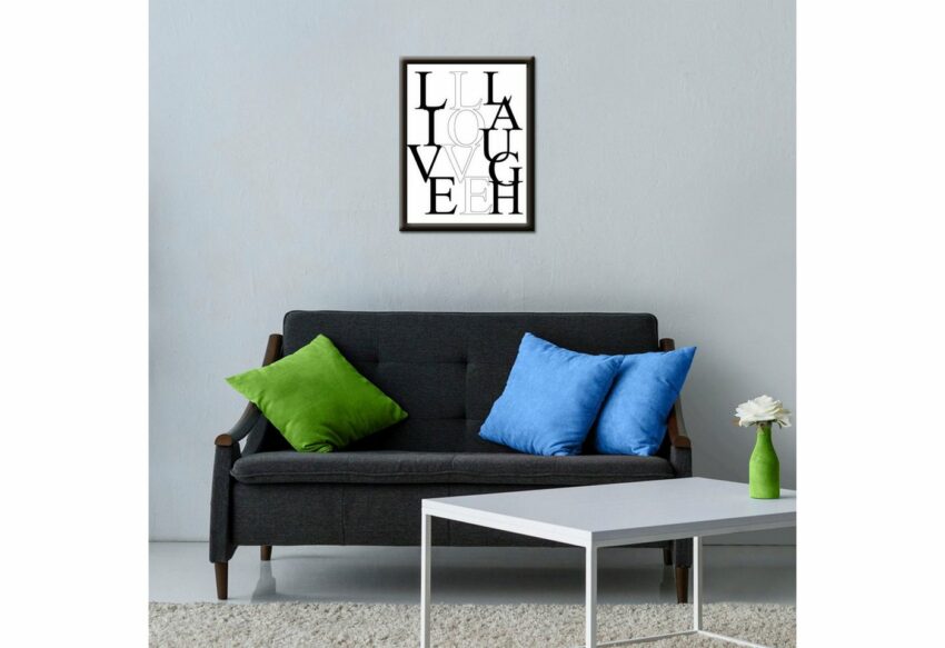 Artland Wandbild »Leben, Lieben, Lachen«, Sprüche & Texte (1 Stück)-Bilder-Ideen für dein Zuhause von Home Trends