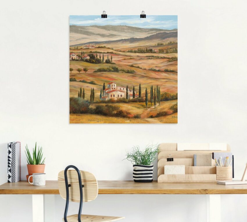 Artland Wandbild »Toskanisches Tal«, Bilder von Europa (1 Stück), in vielen Größen & Produktarten - Alubild / Outdoorbild für den Außenbereich, Leinwandbild, Poster, Wandaufkleber / Wandtattoo auch für Badezimmer geeignet-Bilder-Ideen für dein Zuhause von Home Trends