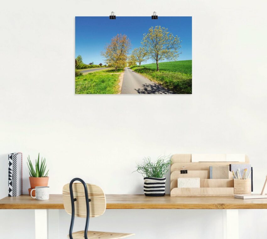 Artland Wandbild »Straße und Bäume bei Kuchelmiß«, Wiesen & Baumbilder (1 Stück), in vielen Größen & Produktarten - Alubild / Outdoorbild für den Außenbereich, Leinwandbild, Poster, Wandaufkleber / Wandtattoo auch für Badezimmer geeignet-Bilder-Ideen für dein Zuhause von Home Trends