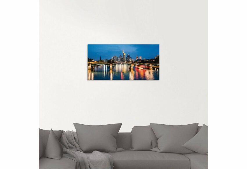 Artland Glasbild »Frankfurt am Main zur Nacht«, Deutschland (1 Stück)-Bilder-Ideen für dein Zuhause von Home Trends