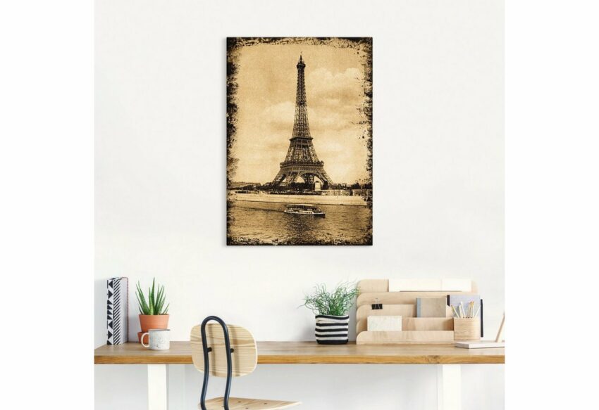 Artland Wandbild »Paris - Eiffelturm Vintage«, Gebäude (1 Stück), in vielen Größen & Produktarten -Leinwandbild, Poster, Wandaufkleber / Wandtattoo auch für Badezimmer geeignet-Bilder-Ideen für dein Zuhause von Home Trends