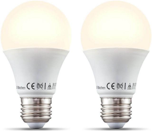 B.K.Licht LED-Leuchtmittel, E27, 2 Stück, Warmweiß, Smart Home LED-Lampe RGB WiFi App-Steuerung dimmbar Glühbirne 9W 806 Lumen-Leuchtmittel-Inspirationen