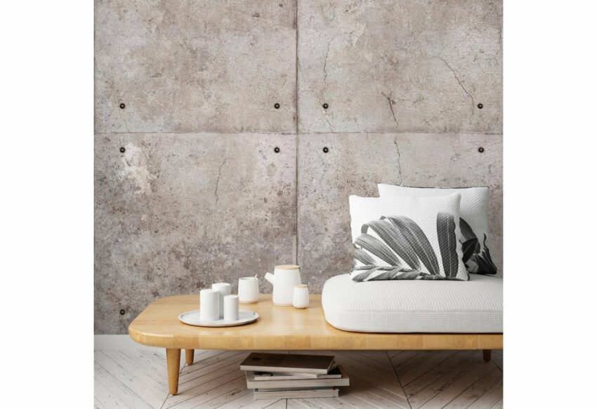 Bodenmeister Fototapete »Sicht-Beton hell-grau«-Tapeten-Ideen für dein Zuhause von Home Trends