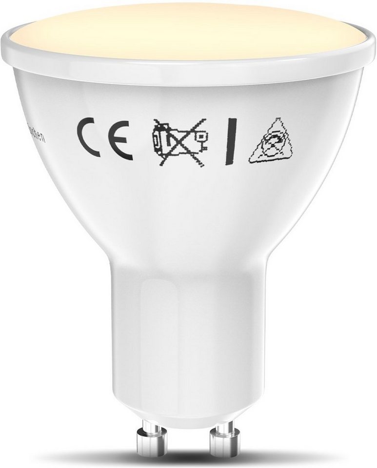 B.K.Licht LED-Leuchtmittel, GU10, 1 Stück, Warmweiß, Smart Home LED-Lampe RGB WiFi App-Steuerung dimmbar Glühbirne 5,5W 350 Lumen-Leuchtmittel-Ideen für dein Zuhause von Home Trends