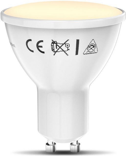 B.K.Licht LED-Leuchtmittel, GU10, 1 Stück, Warmweiß, Smart Home LED-Lampe RGB WiFi App-Steuerung dimmbar Glühbirne 5,5W 350 Lumen-Leuchtmittel-Inspirationen