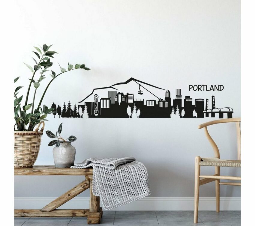 Wall-Art Wandtattoo »XXL Stadt Skyline Portland 120cm« (1 Stück)-Wandtattoos-Ideen für dein Zuhause von Home Trends